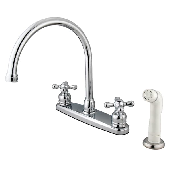 Vintage Centerset Kitchen Faucet, Chrome